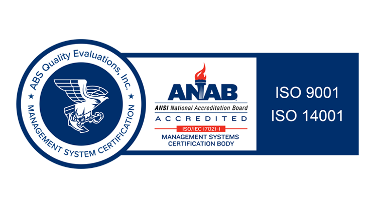 ABS QE Certification Mark ISO 9001 ISO 14001 Small